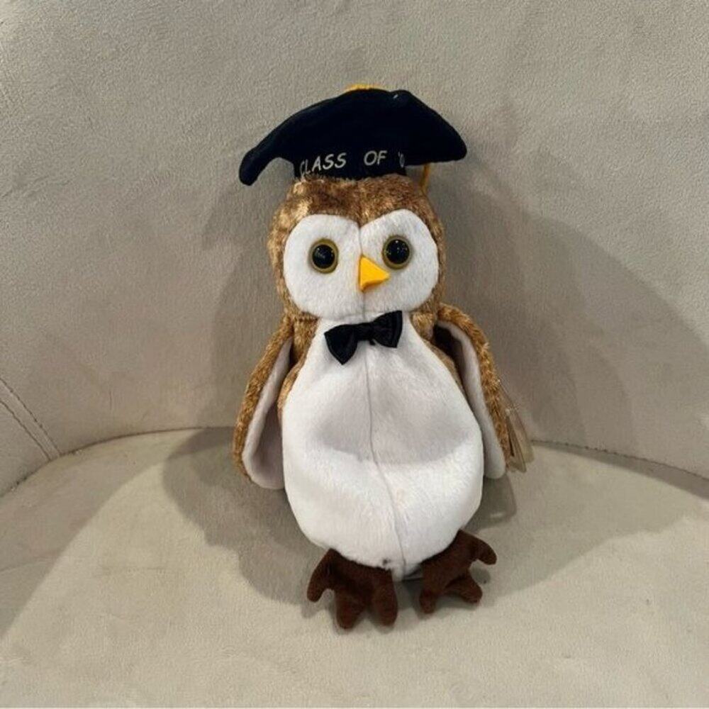 Ty Beanie Baby Wisest the Owl, NWT
